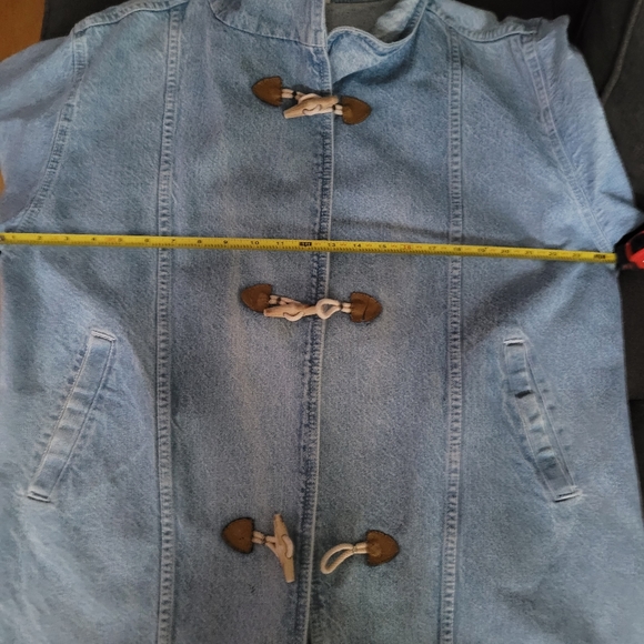 Vintage Denim Jean Long Jacket-Great Condition Large - Picture 6 of 7